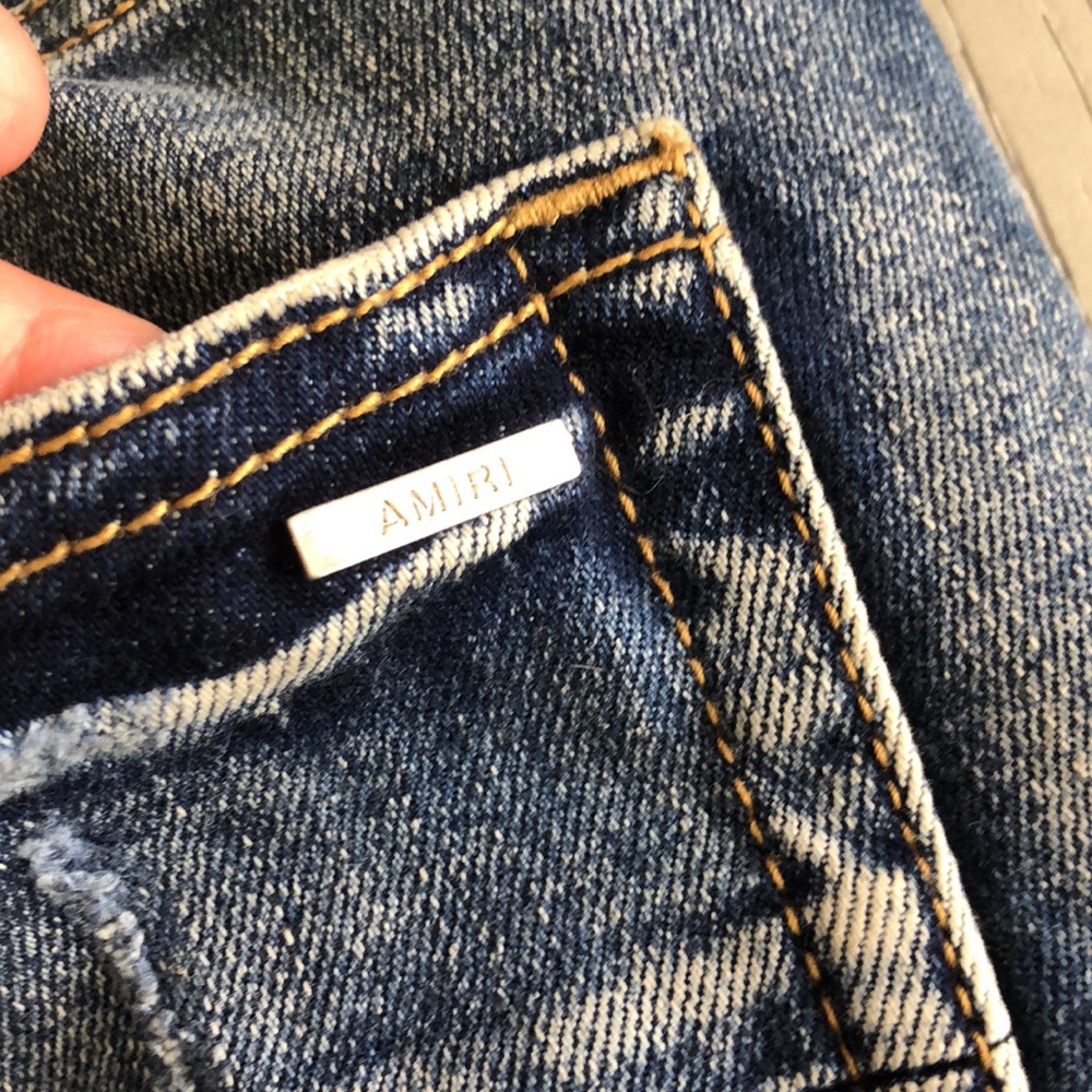 AMIRI Distressed Blue skinny Jeans Size 30 - Picture 16 of 16